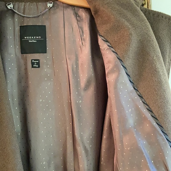 Weekend Max Mara 2  button (side to side)front tie belt/ coat color cocoa - Picture 7 of 16